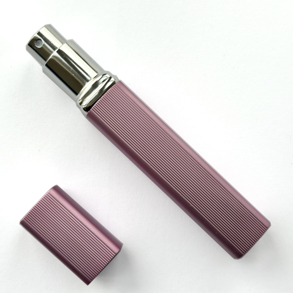 Атомайзер для духов 12 мл, розовый металл и спрей серебро — изображение 2