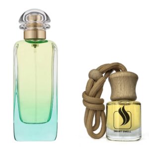 Ароматизатор для авто (автопарфюм) 8 мл c аналогом Hermes, Un Jardin Sur Le Nil. Товар на фото справа, слева – пример оригинального флакона.