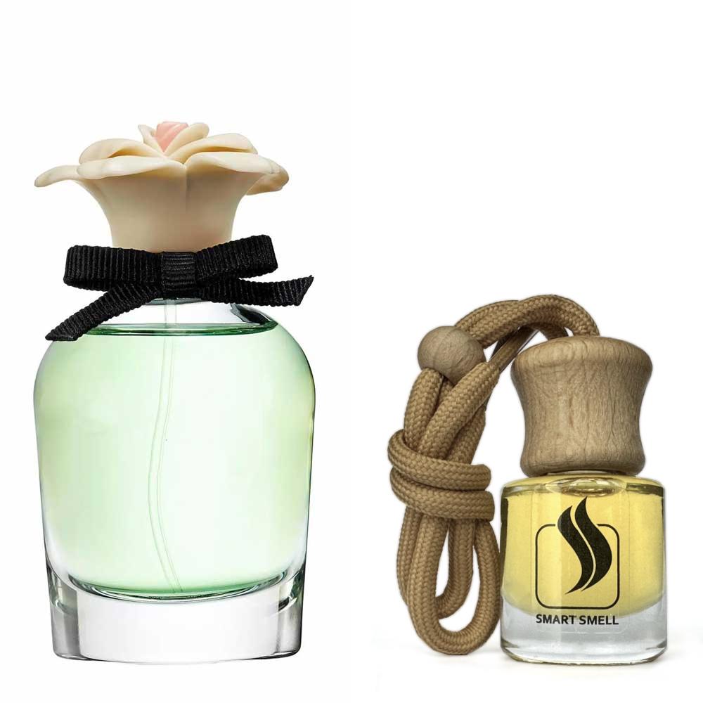 Ароматизатор для авто (автопарфюм) 8 мл c аналогом Dolce&Gabbana, Dolce. Товар на фото справа, слева – пример оригинального флакона.