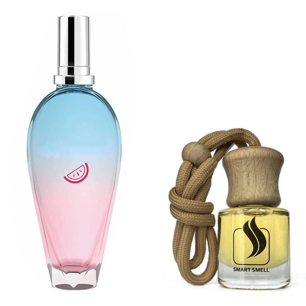 Ароматизатор для авто (автопарфум) 8 мл з аналогом Escada, Sorbetto Rosso. Товар на фото праворуч, ліворуч - приклад орігінального флакону.