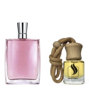 Ароматизатор для авто (автопарфюм) 8 мл c аналогом Lancome, Miracle. Товар на фото справа, слева - пример оригинального флакона.