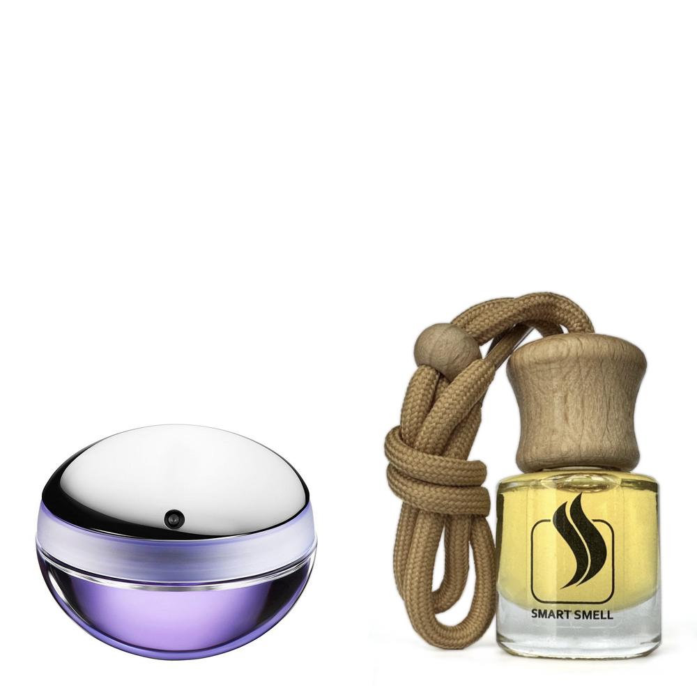 Ароматизатор для авто (автопарфюм) 8 мл c аналогом Paco Rabanne, Ultraviolet Woman. Товар на фото справа, слева - пример оригинального флакона.