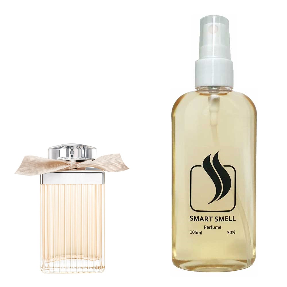 Духи в пластике 105 мл c аналогом Chloe, Chloe. Товар на фото справа, слева – пример оригинального флакона.