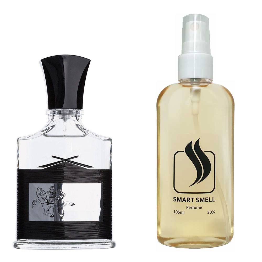 Духи у пластику 105 мл з аналогом Creed, Aventus. Товар на фото праворуч, ліворуч - приклад орігінального флакону.