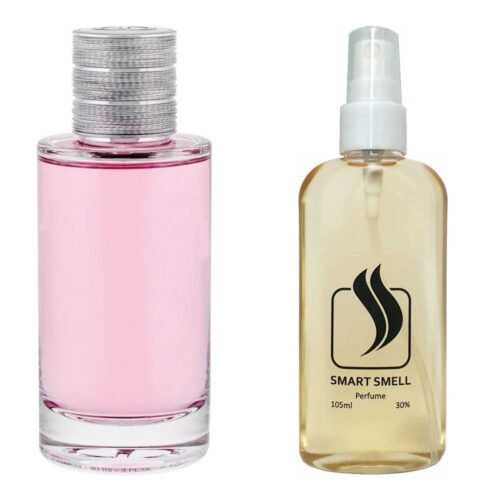 Духи в пластике 105 мл c аналогом Christian Dior, Joy. Товар на фото справа, слева – пример оригинального флакона.