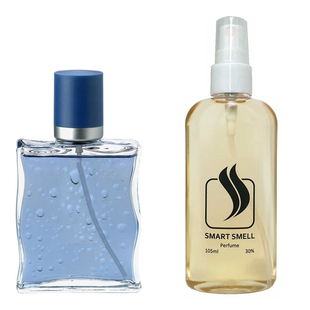 Духи в пластике 105 мл c аналогом Hugo Boss, Boss Elements Aqua. Товар на фото справа, слева – пример оригинального флакона.