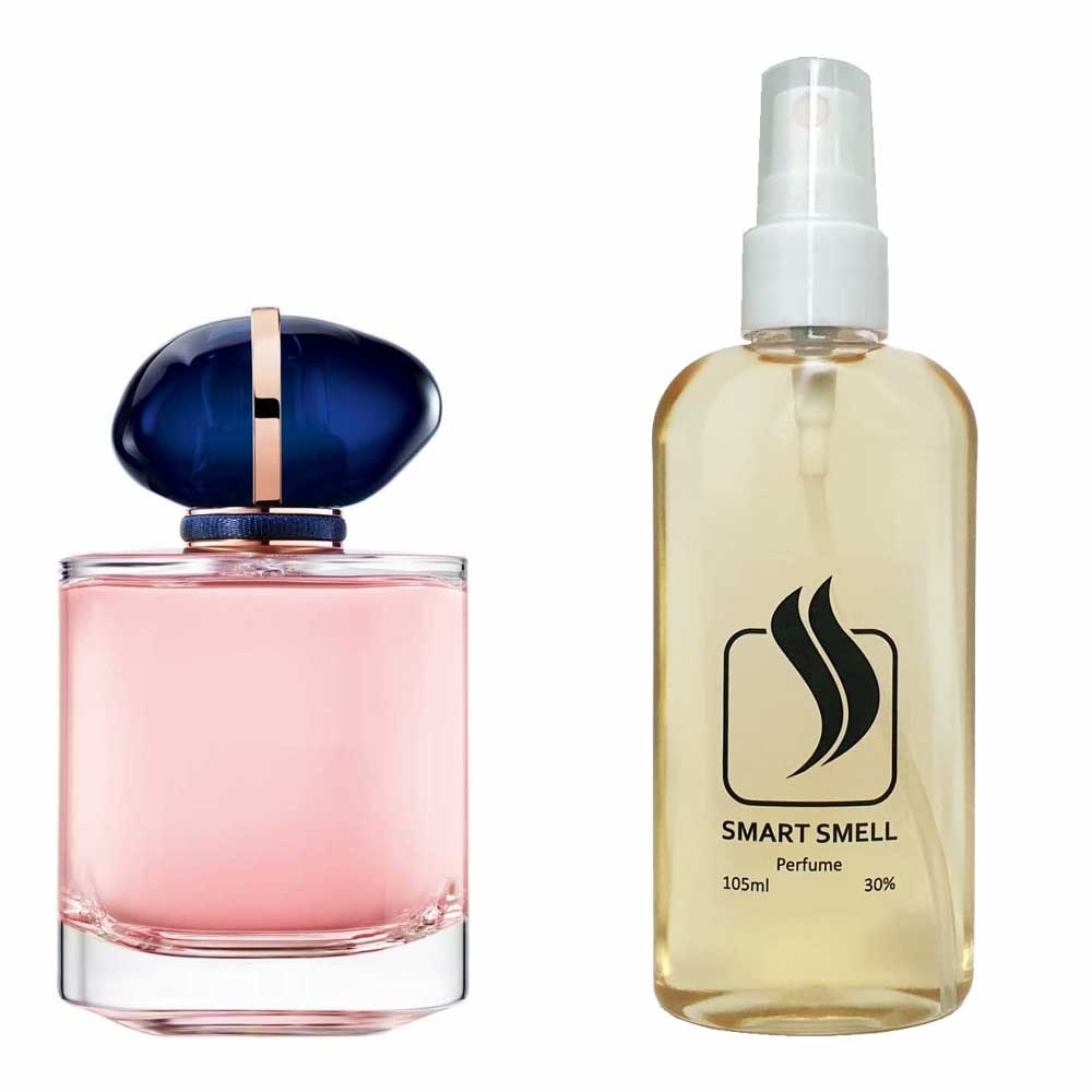 Духи у пластику 105 мл з аналогом Giorgio Armani, My way. Товар на фото праворуч, ліворуч - приклад орігінального флакону.