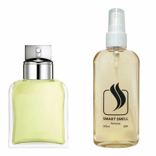 Духи у пластику 105 мл з аналогом Calvin Klein, Eternity For Men. Товар на фото праворуч, ліворуч - приклад орігінального флакону.