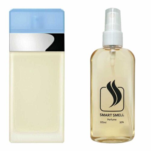 Духи у пластику 105 мл з аналогом Dolce&Gabbana, Light Blue pour Femme. Товар на фото праворуч, ліворуч - приклад орігінального флакону.