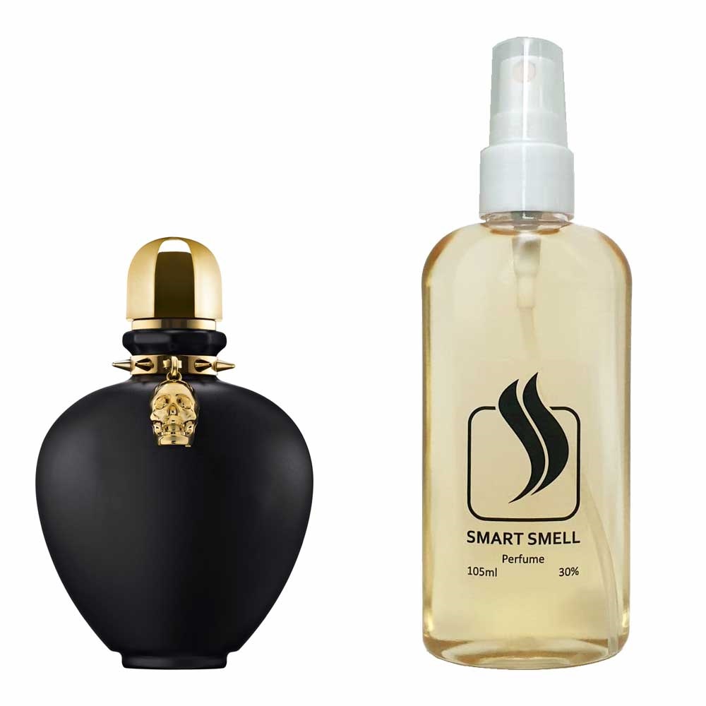 Духи у пластику 105 мл з аналогом Paco Rabanne, Black XS L'Aphrodisiaque. Товар на фото праворуч, ліворуч - приклад орігінального флакону.