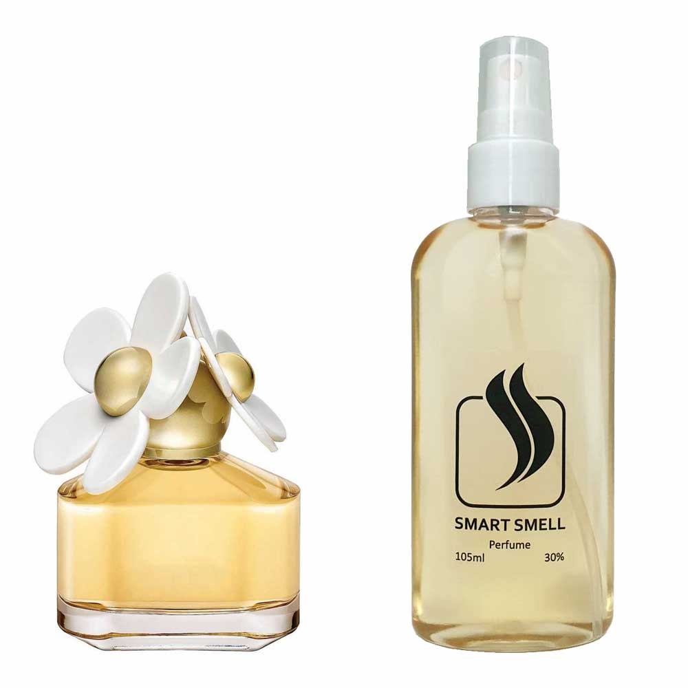 Духи у пластику 105 мл з аналогом Marc Jacobs, Daisy. Товар на фото праворуч, ліворуч - приклад орігінального флакону.