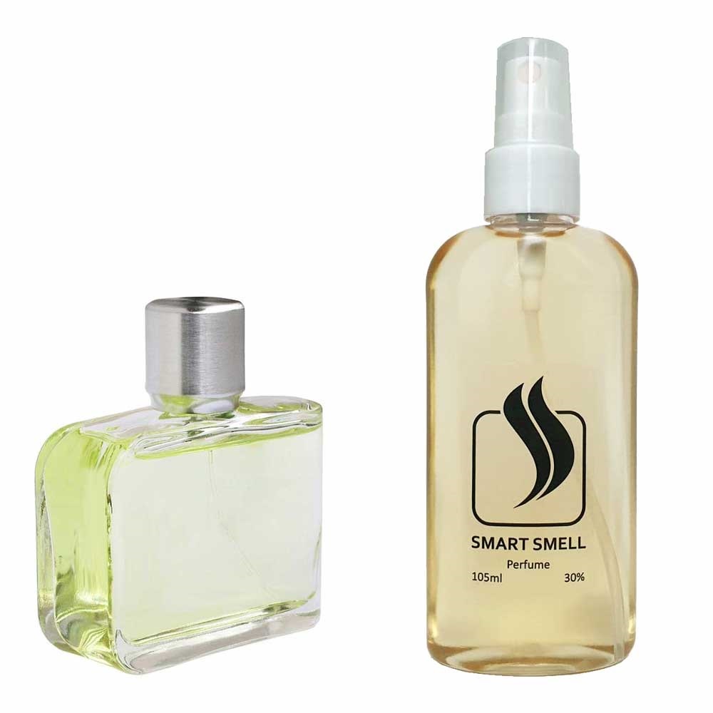 Духи у пластику 105 мл з аналогом Lacoste, Essential. Товар на фото праворуч, ліворуч - приклад орігінального флакону.