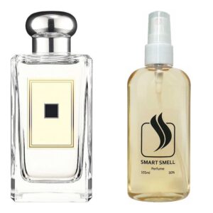 Духи в пластике 105 мл c аналогом Jo Malone, Wood Sage & Sea Salt. Товар на фото справа, слева - пример оригинального флакона.