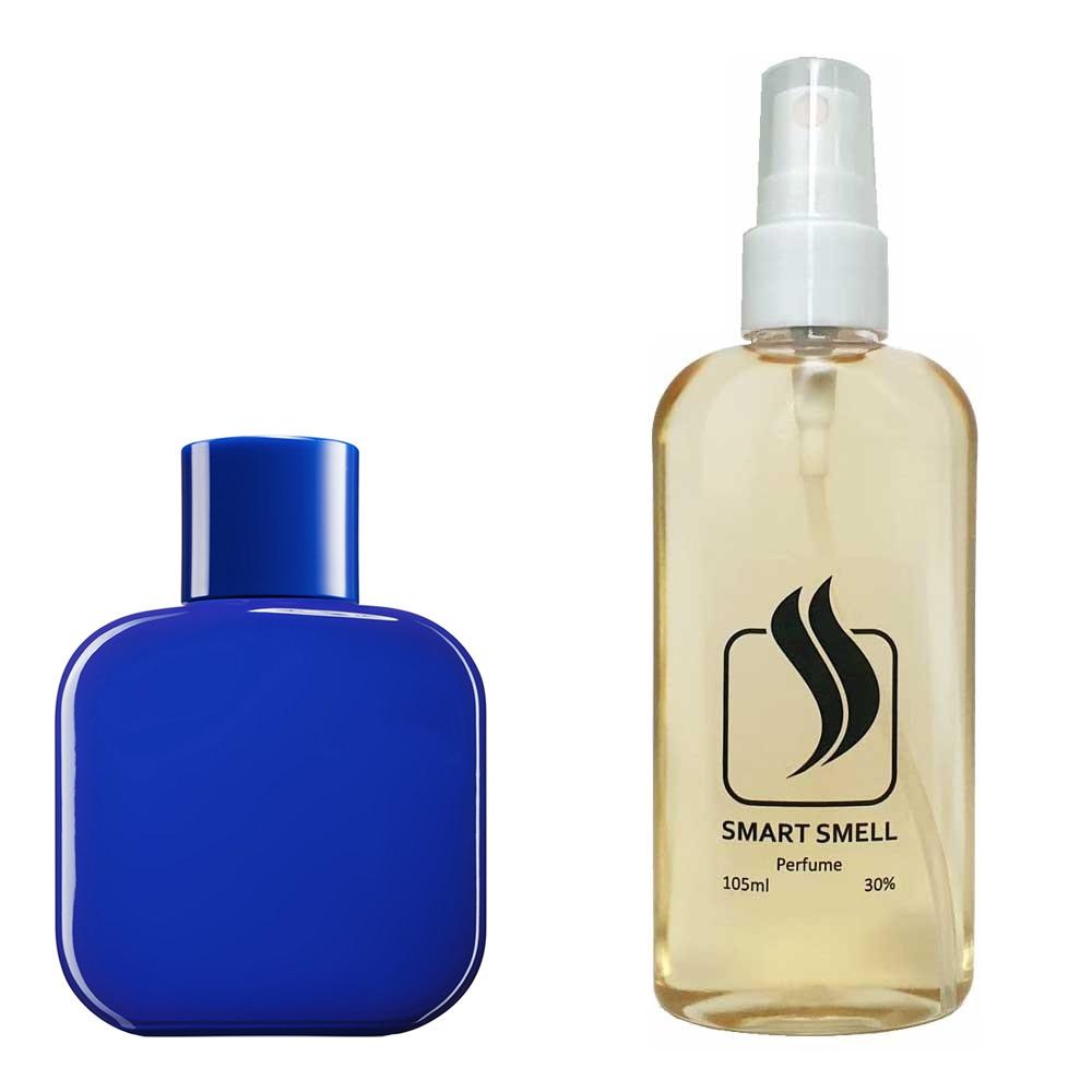 Духи у пластику 105 мл з аналогом Lacoste, Eau de Lacoste L.12.12 Bleu Powerful. Товар на фото праворуч, ліворуч - приклад орігінального флакону.