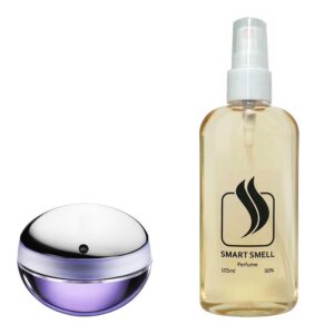 Духи у пластику 105 мл з аналогом Paco Rabanne, Ultraviolet Woman. Товар на фото праворуч, ліворуч - приклад орігінального флакону.