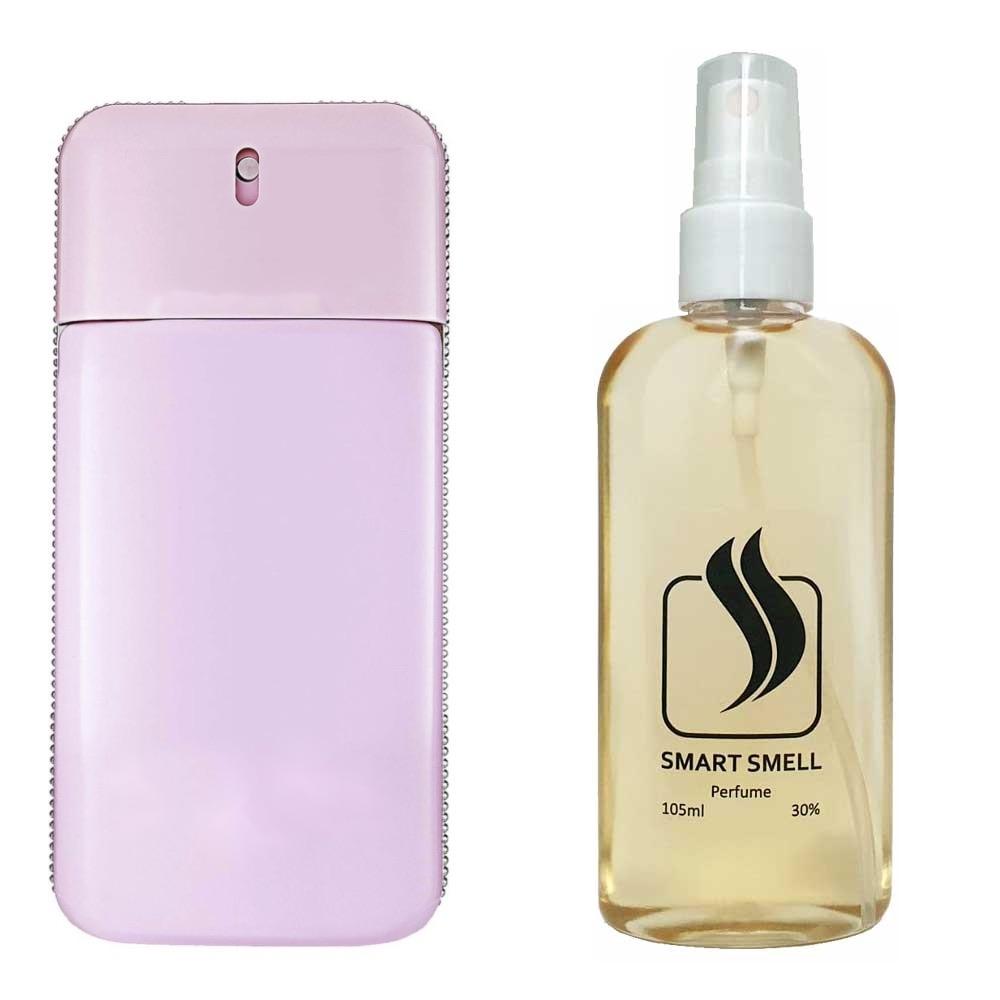 Духи в пластике 105 мл c аналогом Givenchy, Play For Her. Товар на фото справа, слева - пример оригинального флакона.