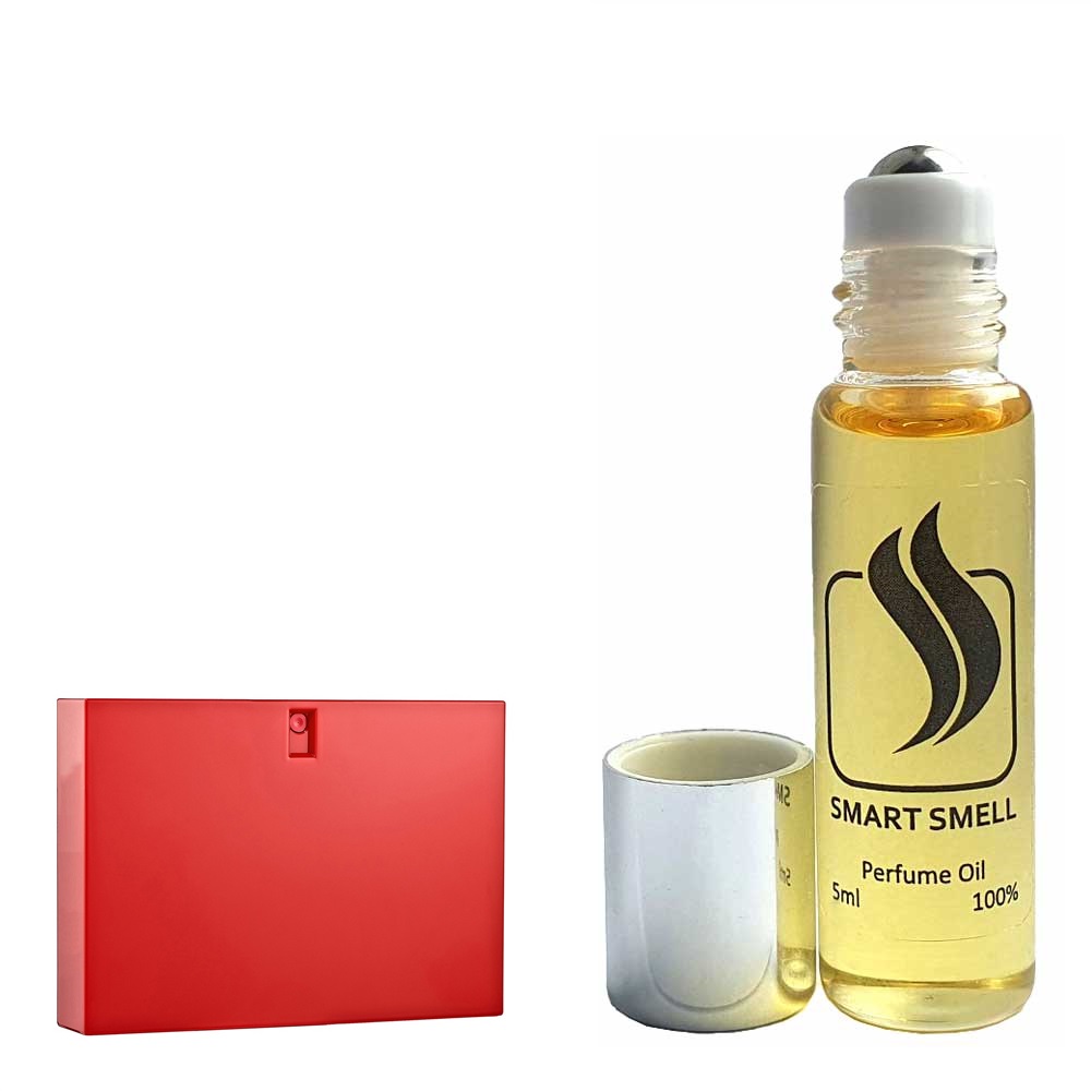 Масляные духи 5 мл c аналогом Gucci, Gucci Rush. Товар на фото справа, слева – пример оригинального флакона.