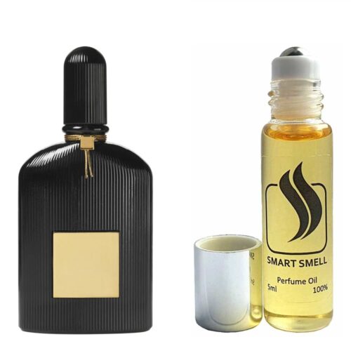 Масляные духи 5 мл c аналогом Tom Ford, Black Orchid. Товар на фото справа, слева – пример оригинального флакона.
