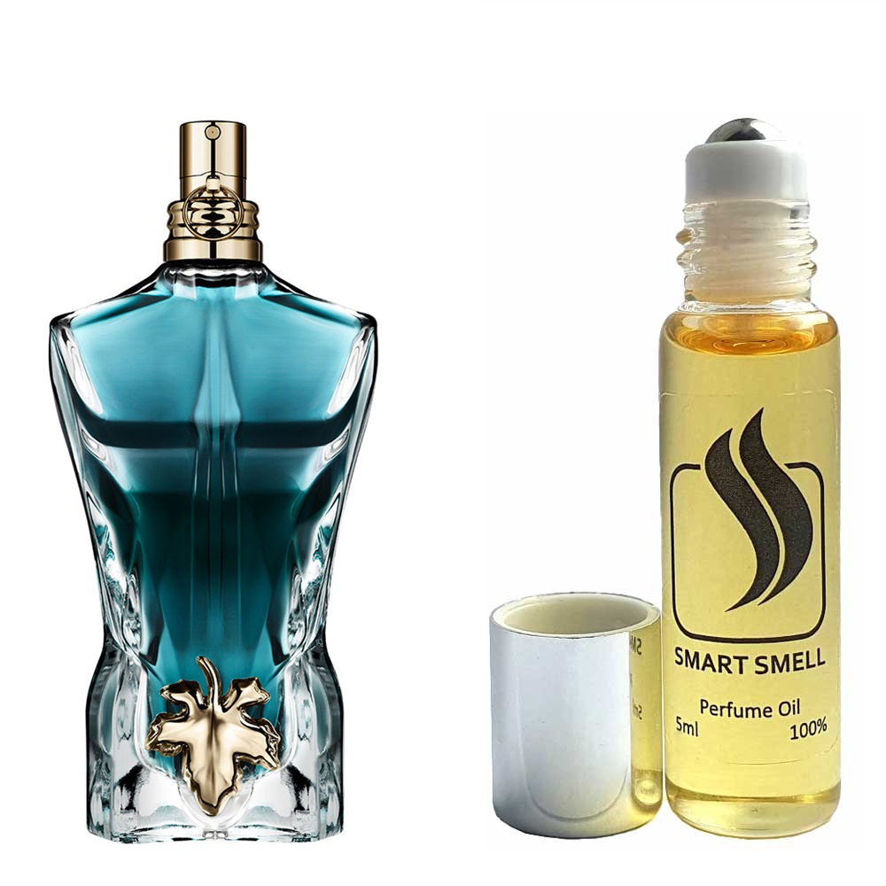 Масляные духи 5 мл c аналогом Jean Paul Gaultier, Le Beau. Товар на фото справа, слева – пример оригинального флакона.