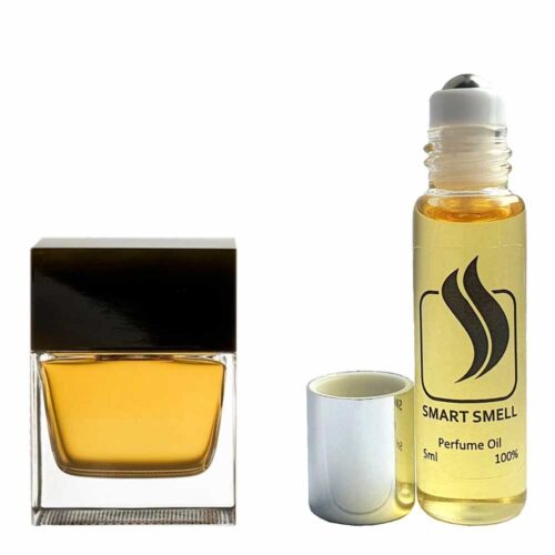 Масляные духи 5 мл c аналогом Gucci, Gucci Pour Homme. Товар на фото справа, слева – пример оригинального флакона.