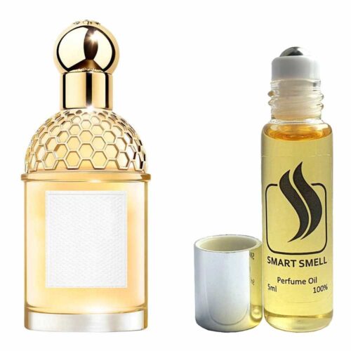 Масляные духи 5 мл c аналогом Guerlain, Aqua Allegoria Mandarine Basilic. Товар на фото справа, слева – пример оригинального флакона.