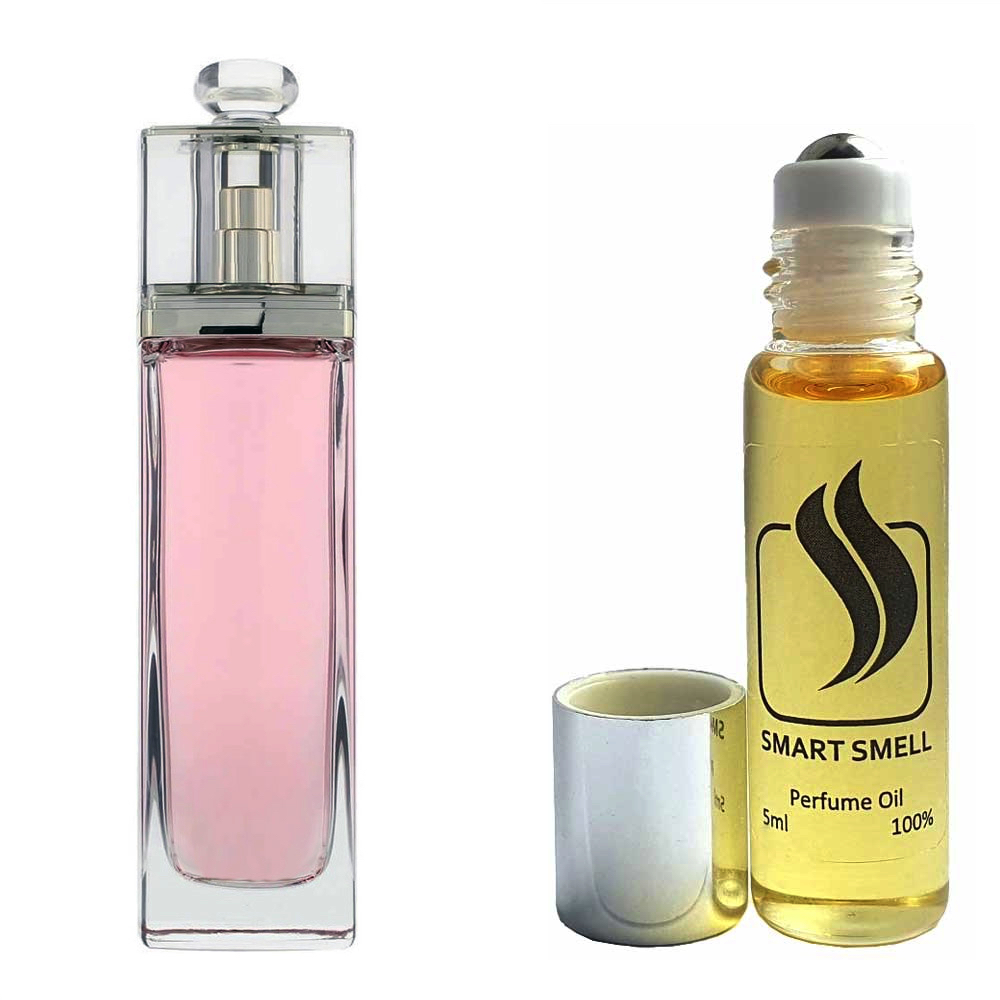 Масляні духи 5 мл з аналогом Christian Dior, Dior Addict Eau Fraiche 2014. Товар на фото праворуч, ліворуч - приклад орігінального флакону.