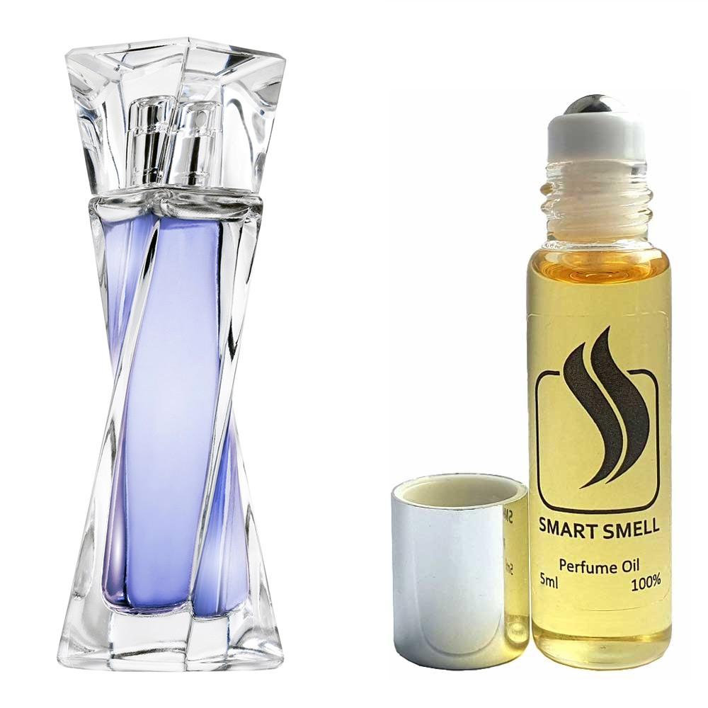 Масляные духи 5 мл c аналогом Lancome, Hypnose. Товар на фото справа, слева - пример оригинального флакона.