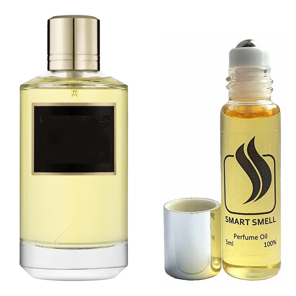 Масляные духи 5 мл c аналогом Mancera, Cosmic Pepper. Товар на фото справа, слева - пример оригинального флакона.