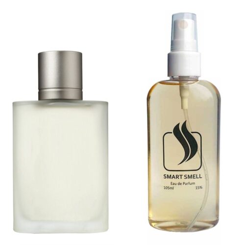 Парфюмерная вода 105 мл c аналогом Giorgio Armani, Acqua di Gio. Товар на фото справа, слева – пример оригинального флакона.