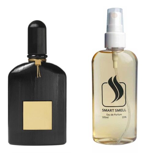 Парфюмерная вода 105 мл c аналогом Tom Ford, Black Orchid. Товар на фото справа, слева – пример оригинального флакона.