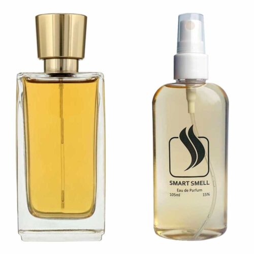 Парфюмерная вода 105 мл c аналогом Lancome, Magie Noire. Товар на фото справа, слева – пример оригинального флакона.