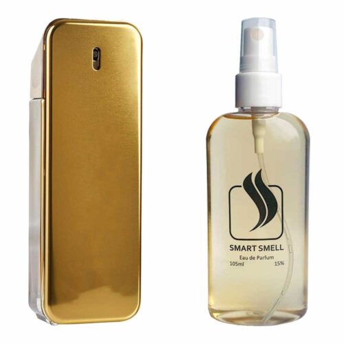 Парфумерна вода 105 мл з аналогом Paco Rabanne, 1 Million Intense. Товар на фото праворуч, ліворуч - приклад орігінального флакону.