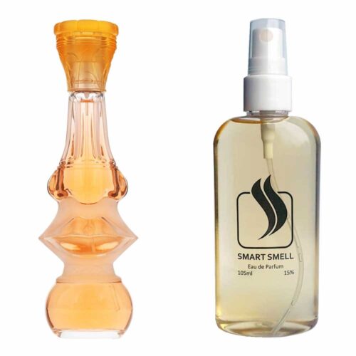 Парфюмерная вода 105 мл c аналогом Salvador Dali, Dalissime. Товар на фото справа, слева – пример оригинального флакона.