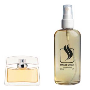 Парфюмерная вода 105 мл c аналогом Nina Ricci, Love in Paris. Товар на фото справа, слева - пример оригинального флакона.