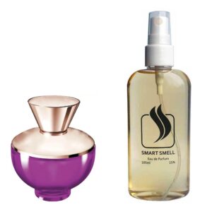Парфюмерная вода 105 мл c аналогом Versace, Versace Pour Femme Dylan Purple. Товар на фото справа, слева - пример оригинального флакона.