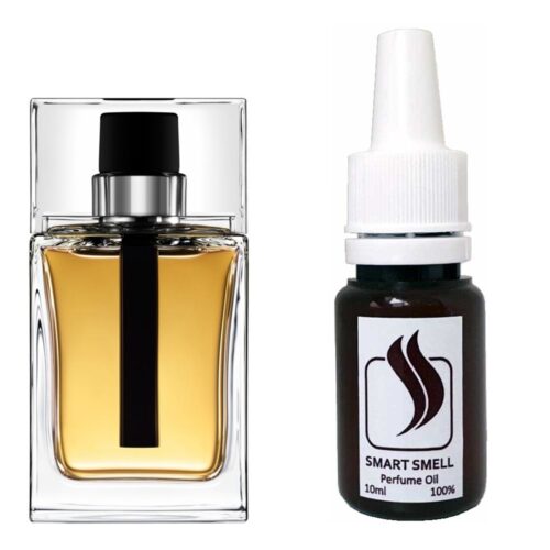 Парфюмерная отдушка 10 мл c аналогом Christian Dior, Dior Homme. Товар на фото справа, слева – пример оригинального флакона.