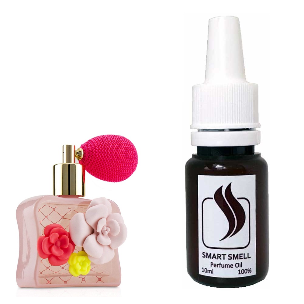 Парфумерна віддушка 10 мл з аналогом Victoria's Secret, Tease Flower. Товар на фото праворуч, ліворуч - приклад орігінального флакону.