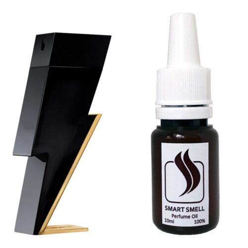 Парфумерна віддушка 10 мл з аналогом Carolina Herrera, Bad Boy. Товар на фото праворуч, ліворуч - приклад орігінального флакону.