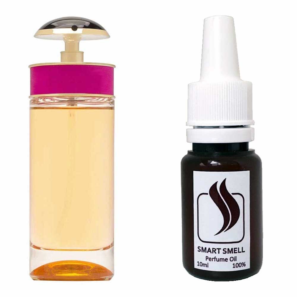 Парфумерна віддушка 10 мл з аналогом Prada, Prada Candy. Товар на фото праворуч, ліворуч - приклад орігінального флакону.