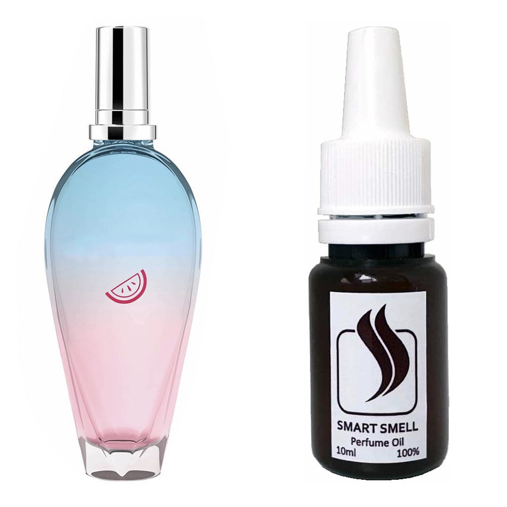 Парфумерна віддушка 10 мл з аналогом Escada, Sorbetto Rosso. Товар на фото праворуч, ліворуч - приклад орігінального флакону.