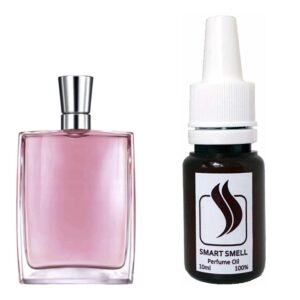 Парфюмерная отдушка 10 мл c аналогом Lancome, Miracle. Товар на фото справа, слева - пример оригинального флакона.