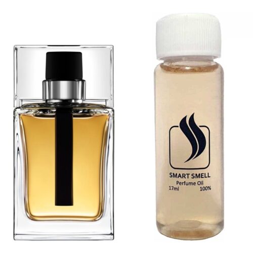 Парфюмерный концентрат 17 мл c аналогом Christian Dior, Dior Homme. Товар на фото справа, слева – пример оригинального флакона.