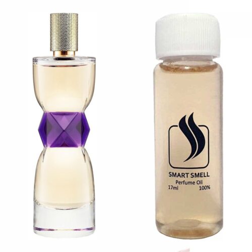 Парфюмерный концентрат 17 мл c аналогом Yves Saint Laurent, Manifesto. Товар на фото справа, слева – пример оригинального флакона.