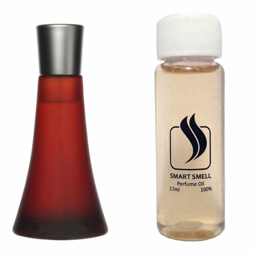 Парфюмерный концентрат 17 мл c аналогом Hugo Boss, Hugo Deep Red. Товар на фото справа, слева – пример оригинального флакона.