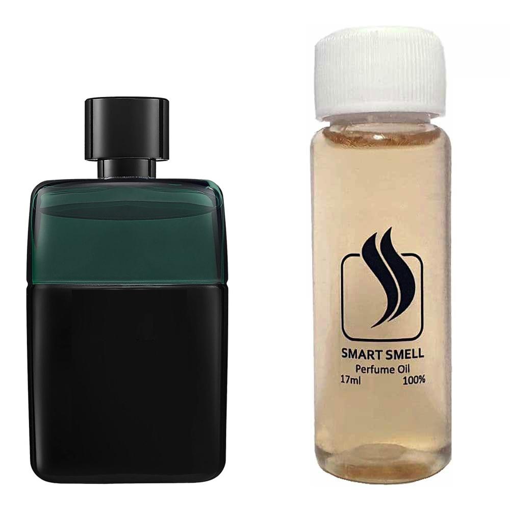 Парфумерний концентрат 17 мл з аналогом Gucci, Gucci Guilty Black Pour Homme. Товар на фото праворуч, ліворуч - приклад орігінального флакону.