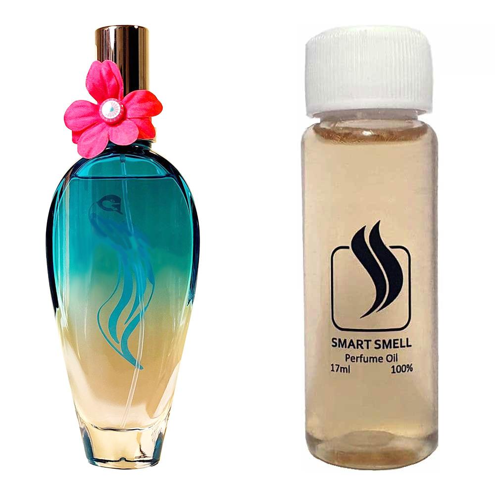 Парфумерний концентрат 17 мл з аналогом Born in Paradise, Escada. Товар на фото праворуч, ліворуч - приклад орігінального флакону.