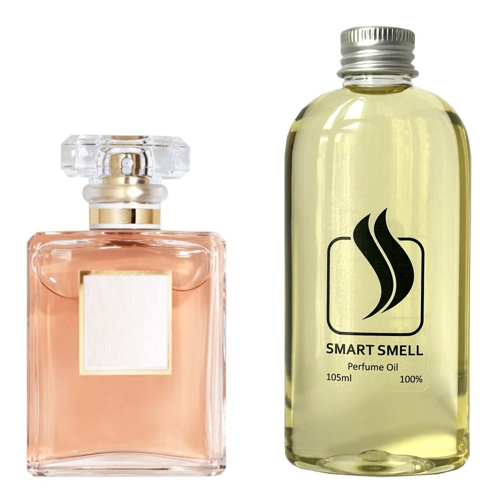 Парфумерний концентрат 105 мл з аналогом Chanel, Coco Mademoiselle. Товар на фото праворуч, ліворуч - приклад орігінального флакону.