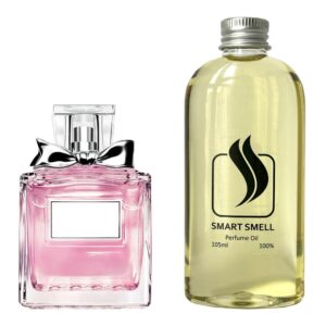 Парфюмерный концентрат 105 мл c аналогом Christian Dior, Miss Dior Blooming Bouquet. Товар на фото справа, слева – пример оригинального флакона.