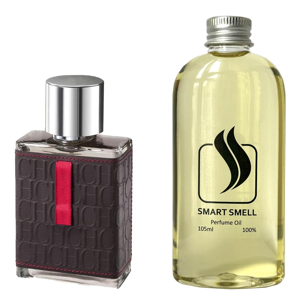 Парфюмерный концентрат 105 мл c аналогом Carolina Herrera, CH Men. Товар на фото справа, слева – пример оригинального флакона.