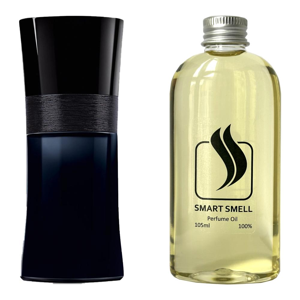 Парфумерний концентрат 105 мл з аналогом Giorgio Armani, Armani Code. Товар на фото праворуч, ліворуч - приклад орігінального флакону.